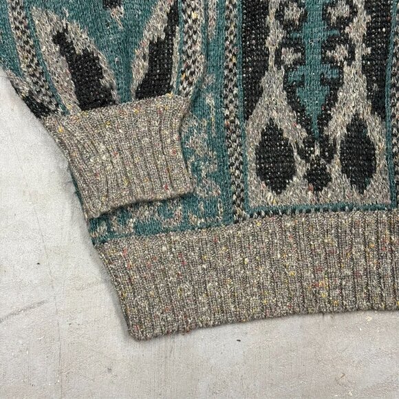 Vintage 80s Belvedere Knitwear Wool Mohair Silk Sweater Made in ITaly Medium - Picture 4 of 8